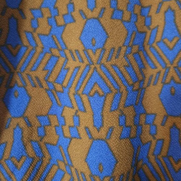 Lularoe Blue and Brown Cassie‎ - XS - Picture 2 of 3